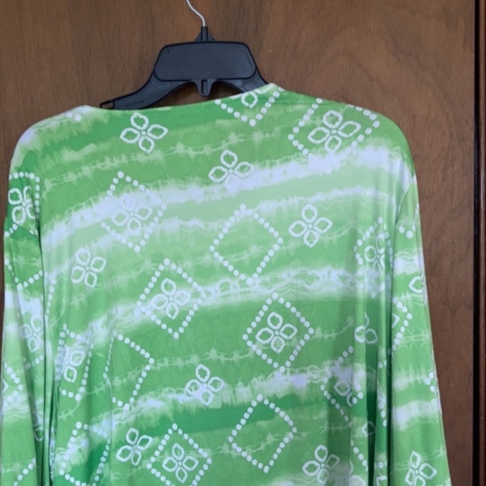 3/$45 Ruby rd top tie dye with floral print top w stretch boho casual 2X - Picture 10 of 13
